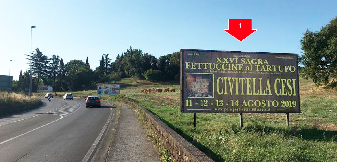 POSTER - VETRALLA, Str. Cassia/gommista